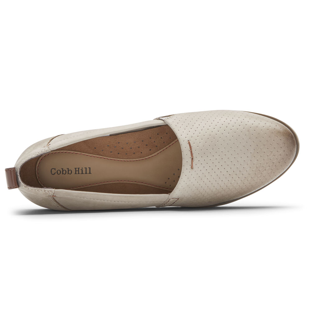 Rockport Singapore Womens Slip-On - Cobb Hill Laci Beige - MG1790642